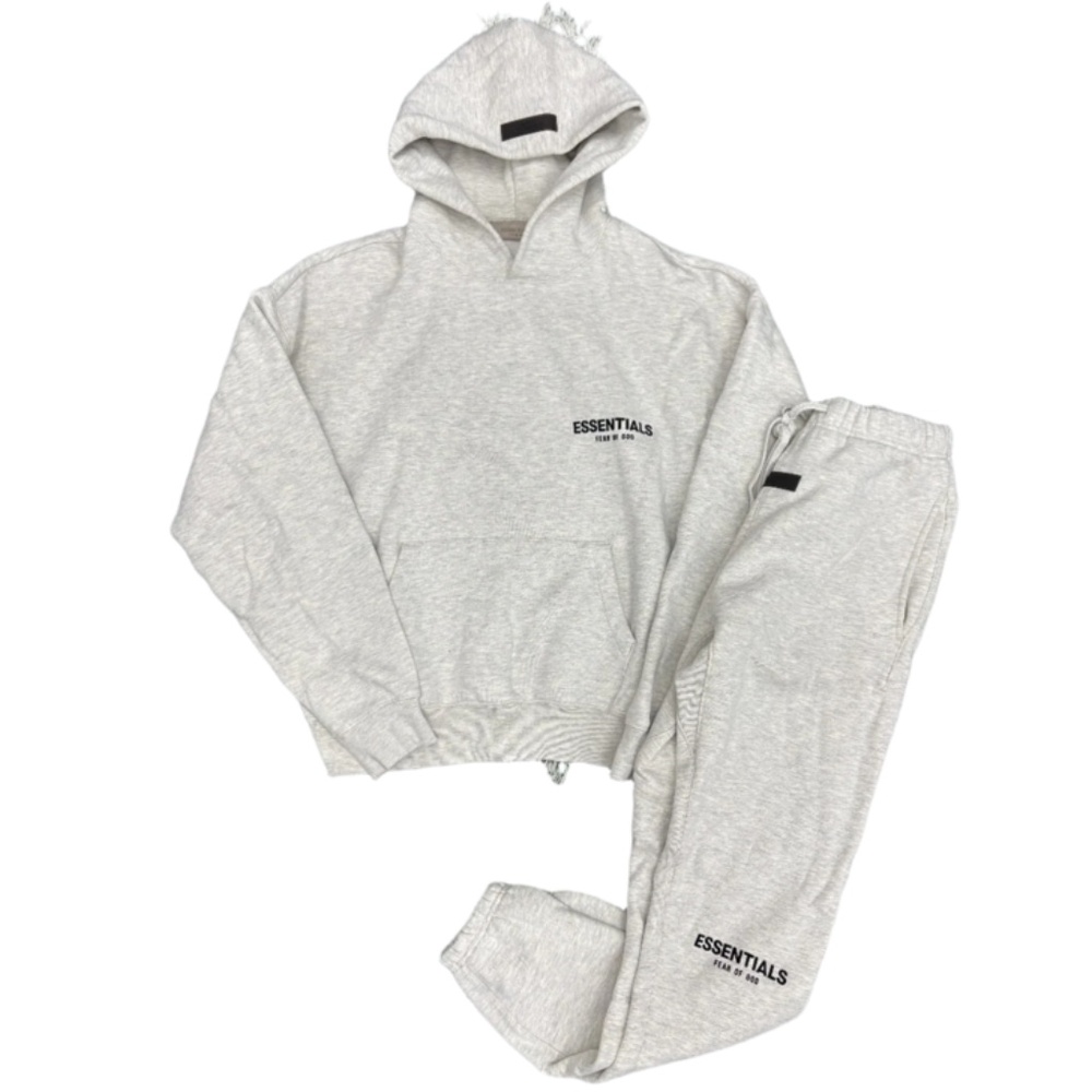 Brand new Essentials X Fear Of God light oatmeal jogger set